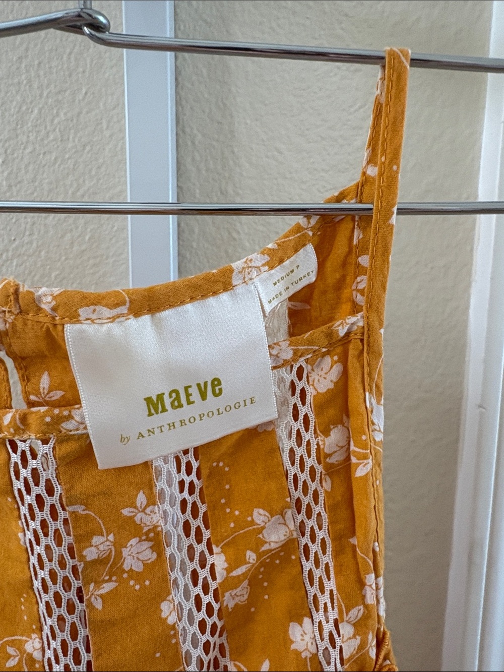 Maeve By Anthropologie Martell Halter Top in Yellow Motif - Size MP - Picture 6 of 7